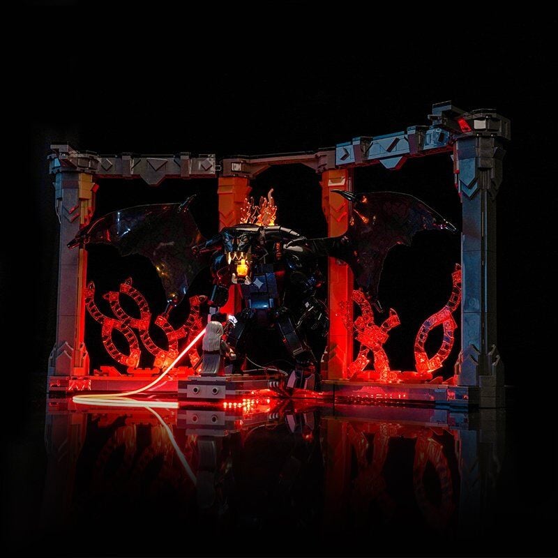 Lego Yüzüklerin Efendisi Balrog Book Nook 10367 için Aydınlatma Kiti