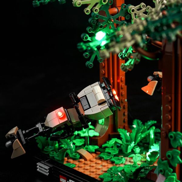 Lego Star Wars Endor Speeder Chase Diorama 75353 için Aydınlatma Kiti