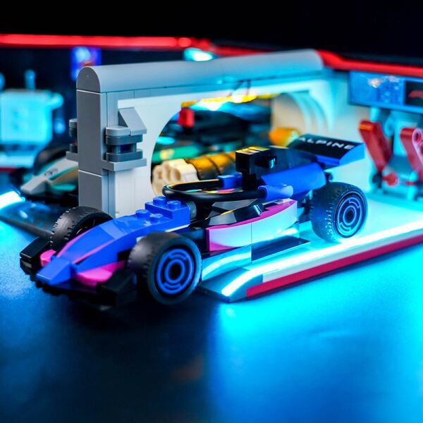 Lego City F1 Garage & Mercedes-AMG & Alpine Cars 60444 için Aydınlatma Kiti