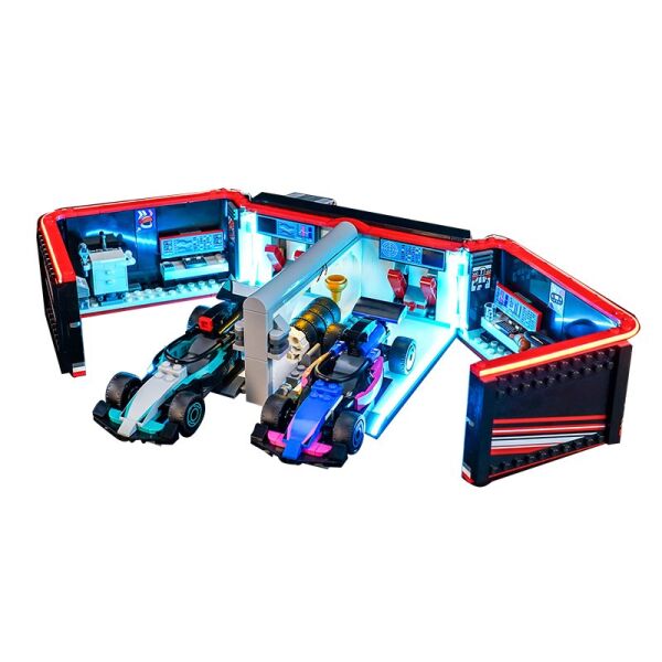 Lego City F1 Garage & Mercedes-AMG & Alpine Cars 60444 için Aydınlatma Kiti