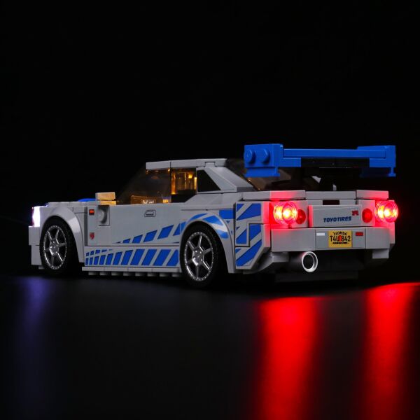 LEGO 76917 2 Fast 2 Furious Nissan Skyline GT-R (R34) İçin Aydınlatma Kiti